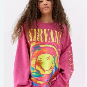Nirvana Pink Graphic Sweatshirt